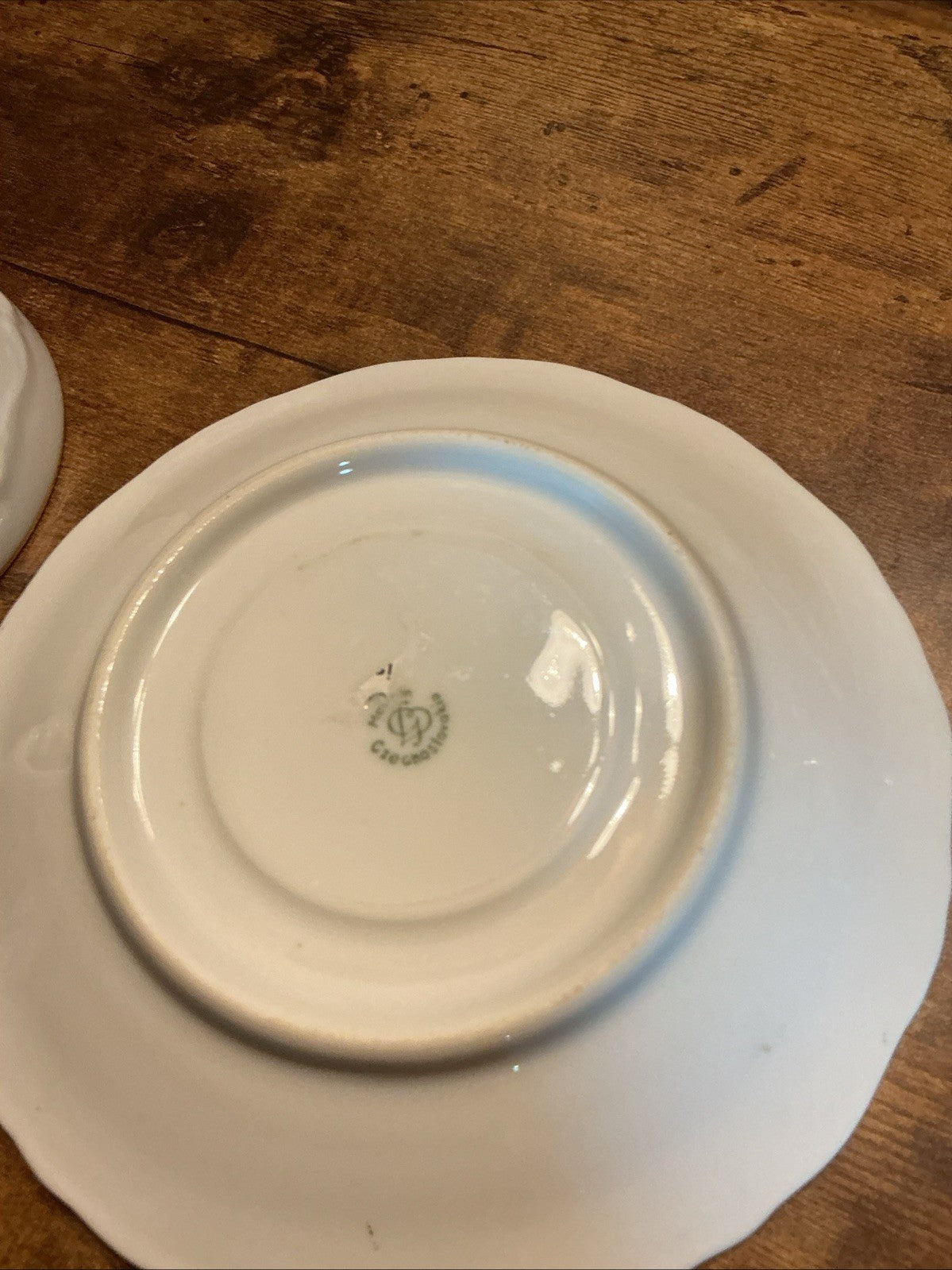 Czech Republic Teacup And Saucer - Roses With Gold CHN 23 WHT 12