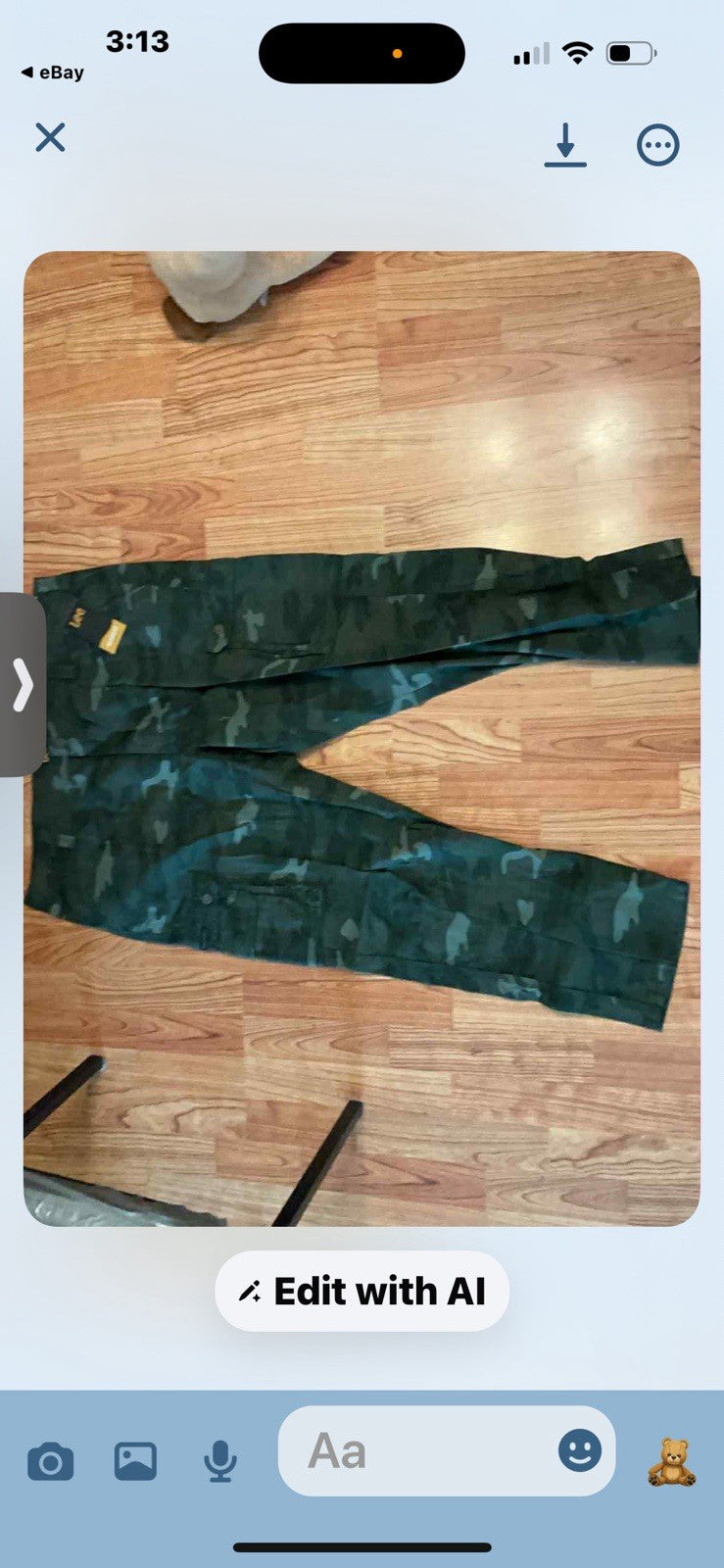 Lee Cargo Pants Mens 42x30 Camo Straight Leg Relaxed Fit Green BIN 31