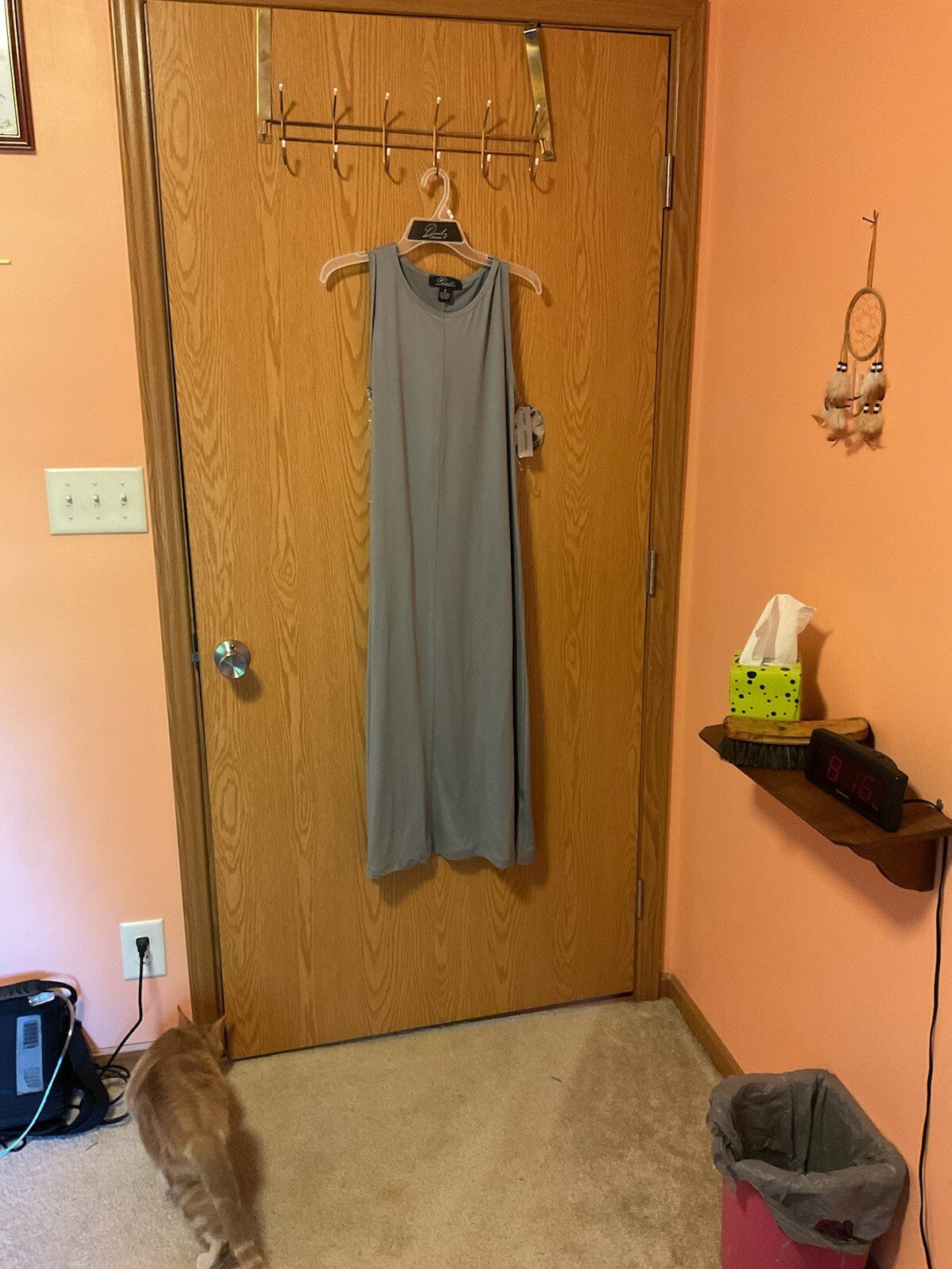 Daily Ritual Women's Gray Sleeveless Casual Midi Tank Dress Small BIN 60