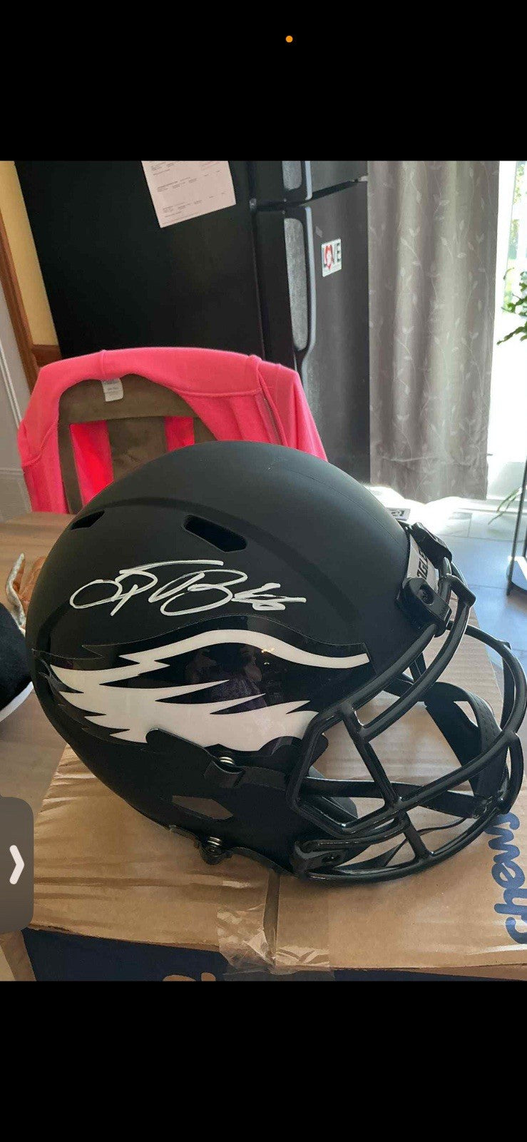 Saquon Barkley Autographed Full Size Replica Matte Black0