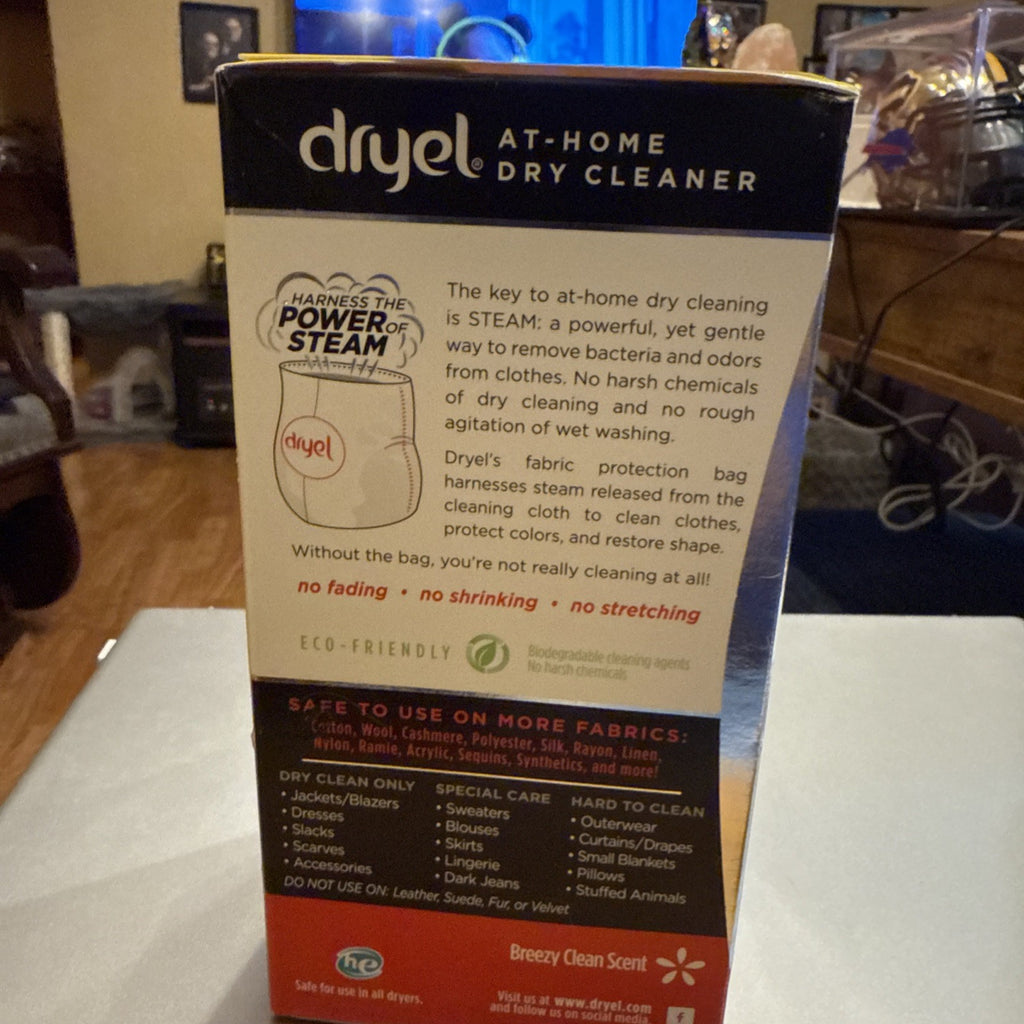 Dryel at-Home Dry Cleaner Refill Kit - 8 Loads - NIB  TUB 32