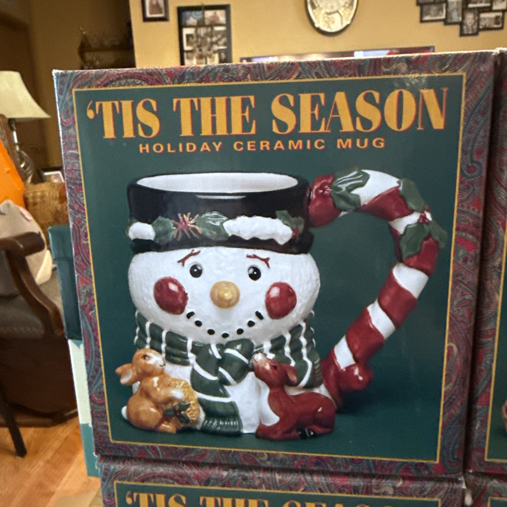 Tis The Season Holiday Mug Set Of Four Mugs W/ Original Boxes Brand New BIN 991