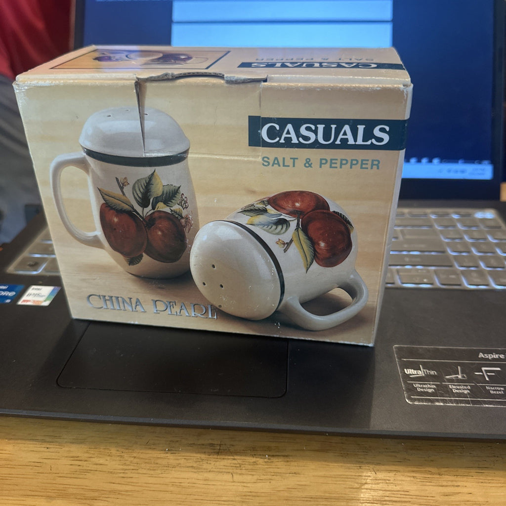 Pearl China Red Apple Salt and Pepper Shakers - Vintage TB 41