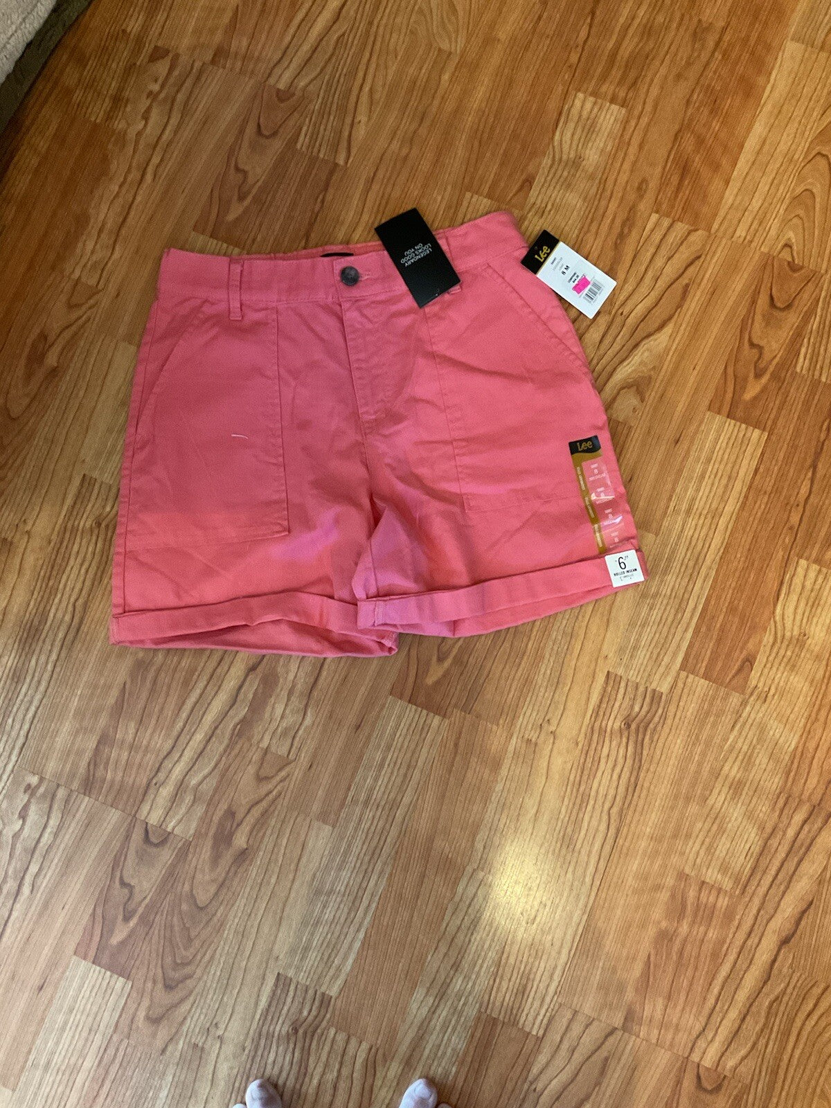 Shorts Lee Womens Size 14 Med Straight Fit Pink1