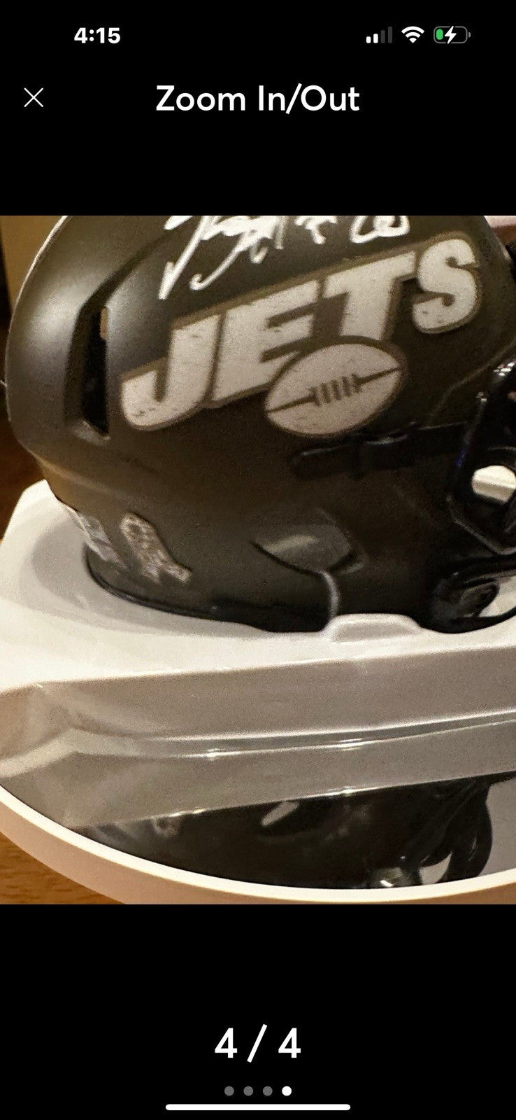 New York Jets Breece Hall RB autographed STS Mini Helmet Fanatics authentication2