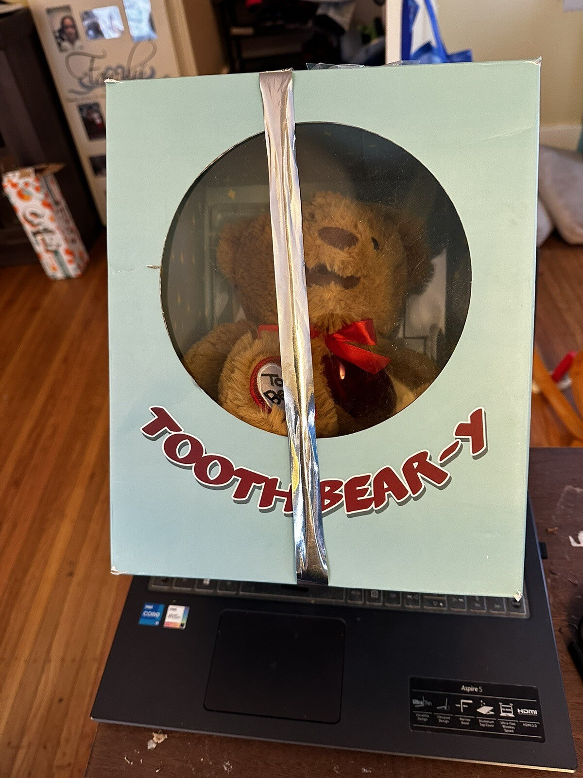 TOOTH BEAR-Y TOOTHBRUSH STORY BOOK & KEEPSAKE TOOTH FAIRY TEDDY BEAR PLUSH1