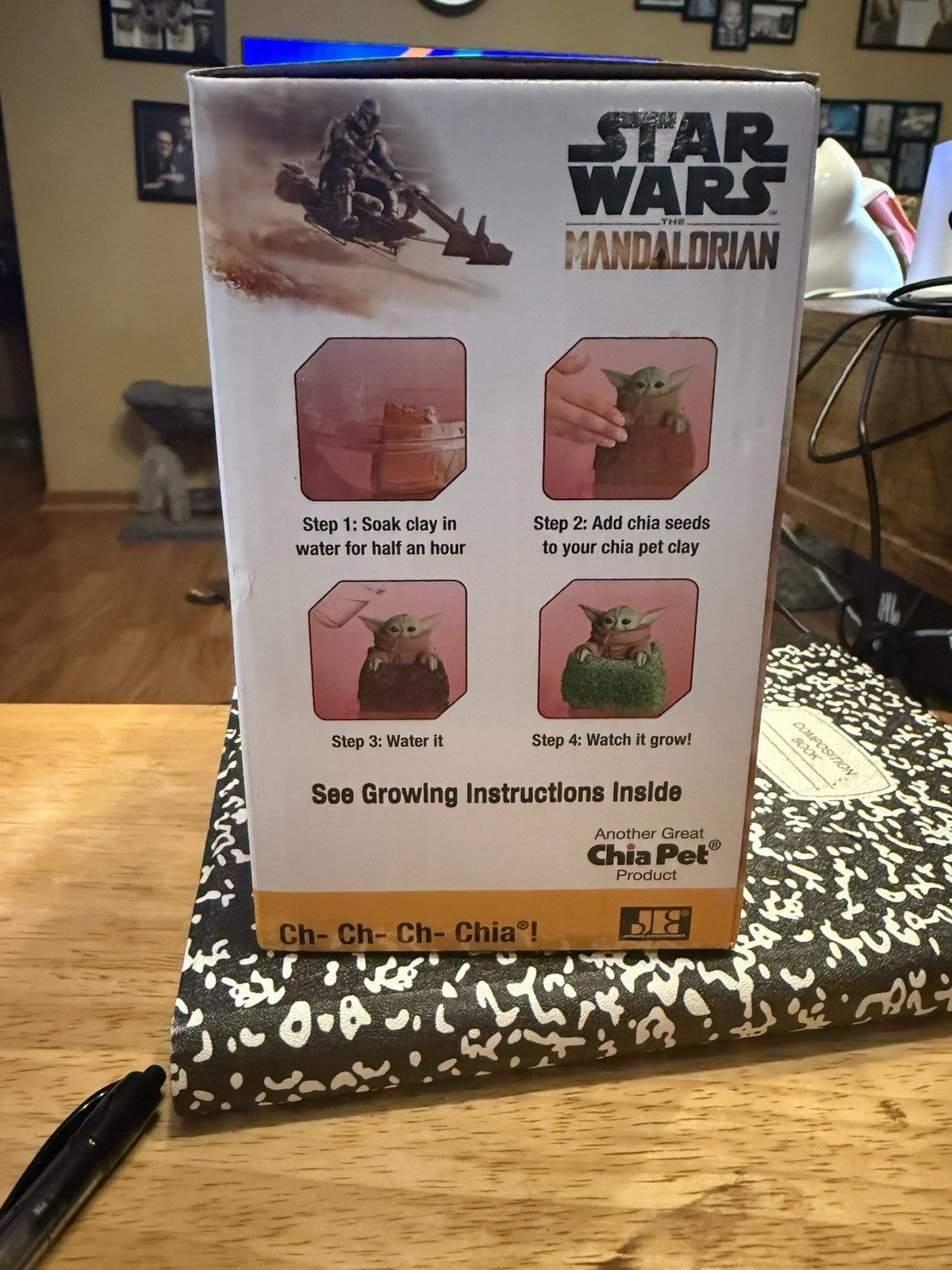 Star Wars Grogu The Child In Mando's Satchel Chia Pet The Mandalorian Disney NEW3