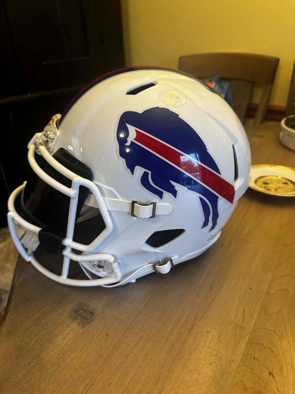 RAY DAVIS BUFFALO BILLS SIGNED SPEED FULL SIZE REP HELMET with Visor And TSE COA2