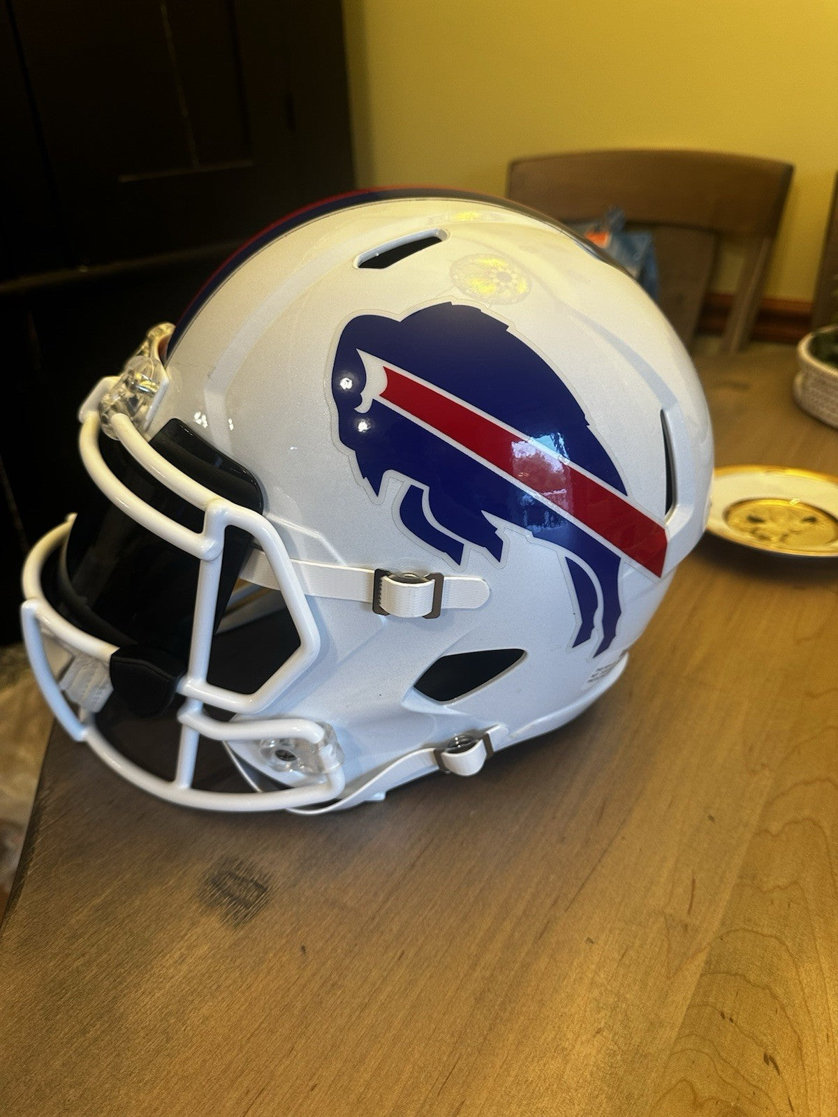 RAY DAVIS BUFFALO BILLS SIGNED SPEED FULL SIZE REP HELMET with Visor And TSE COA2