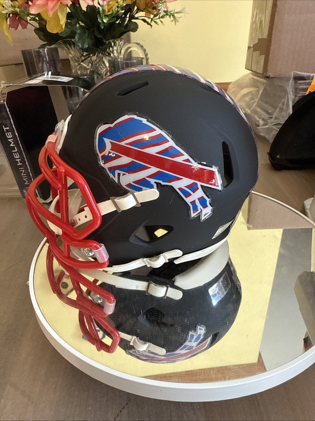 Fred Jackson/Ray Davis “ZUBAZ”Custom Signed Buffalo Bills Mini Helmet TSE Cert4