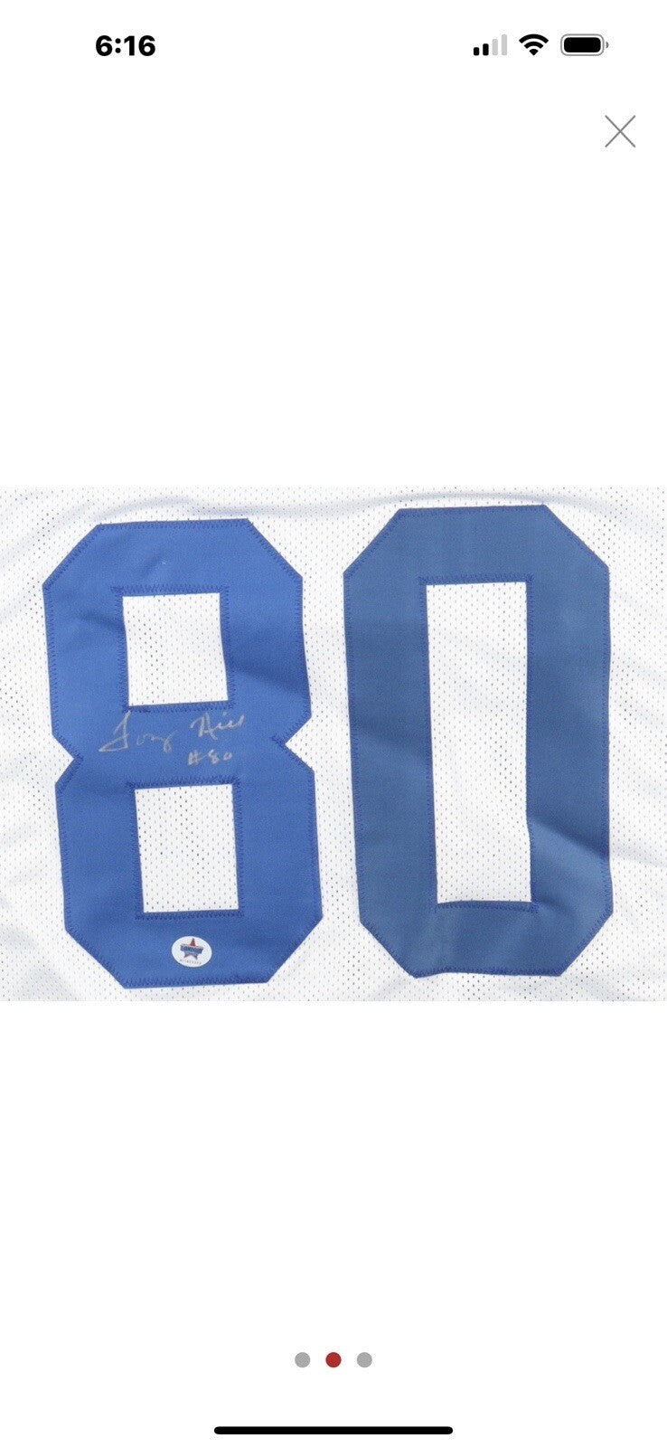 Tony Hill Signed Dallas Cowboys Jersey COA1