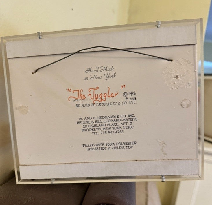 Rare Diorama Fabric Sculpture “The Juggler” by Helene & Bill Leonardi - 19863