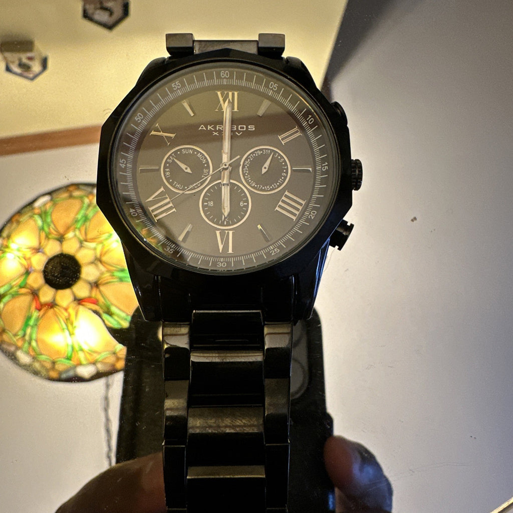 AKRIBOS XXIV MEN’S QUARTZ CHRONOGRAPH STAINLESS STEEL BRACELET WATCH #0