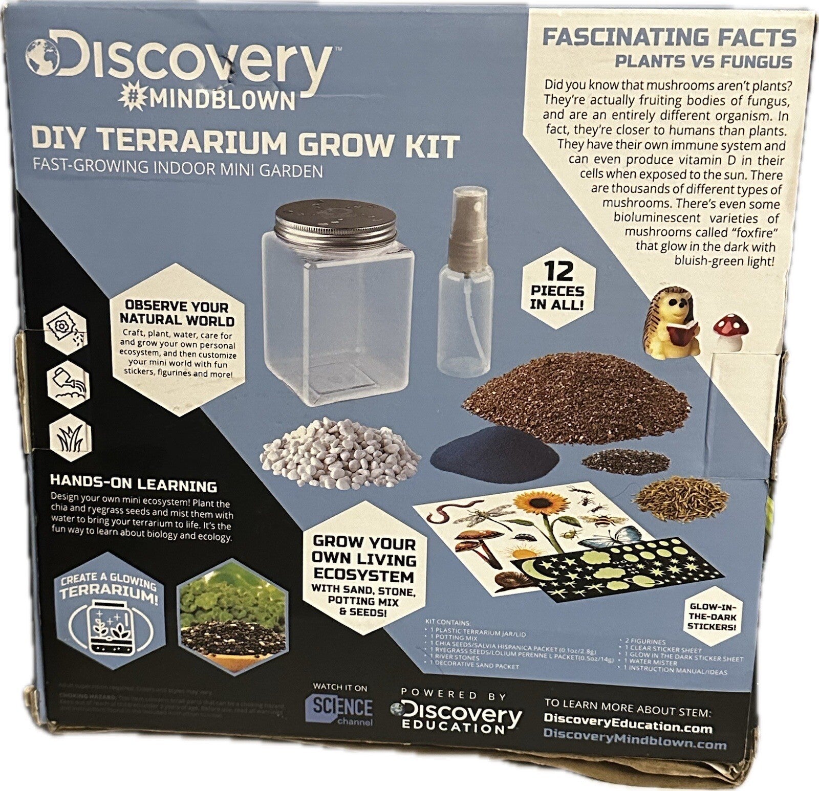 Discovery #Mindblown DIY Terrarium Grow Kit STEM Brand New!! Age 6+1