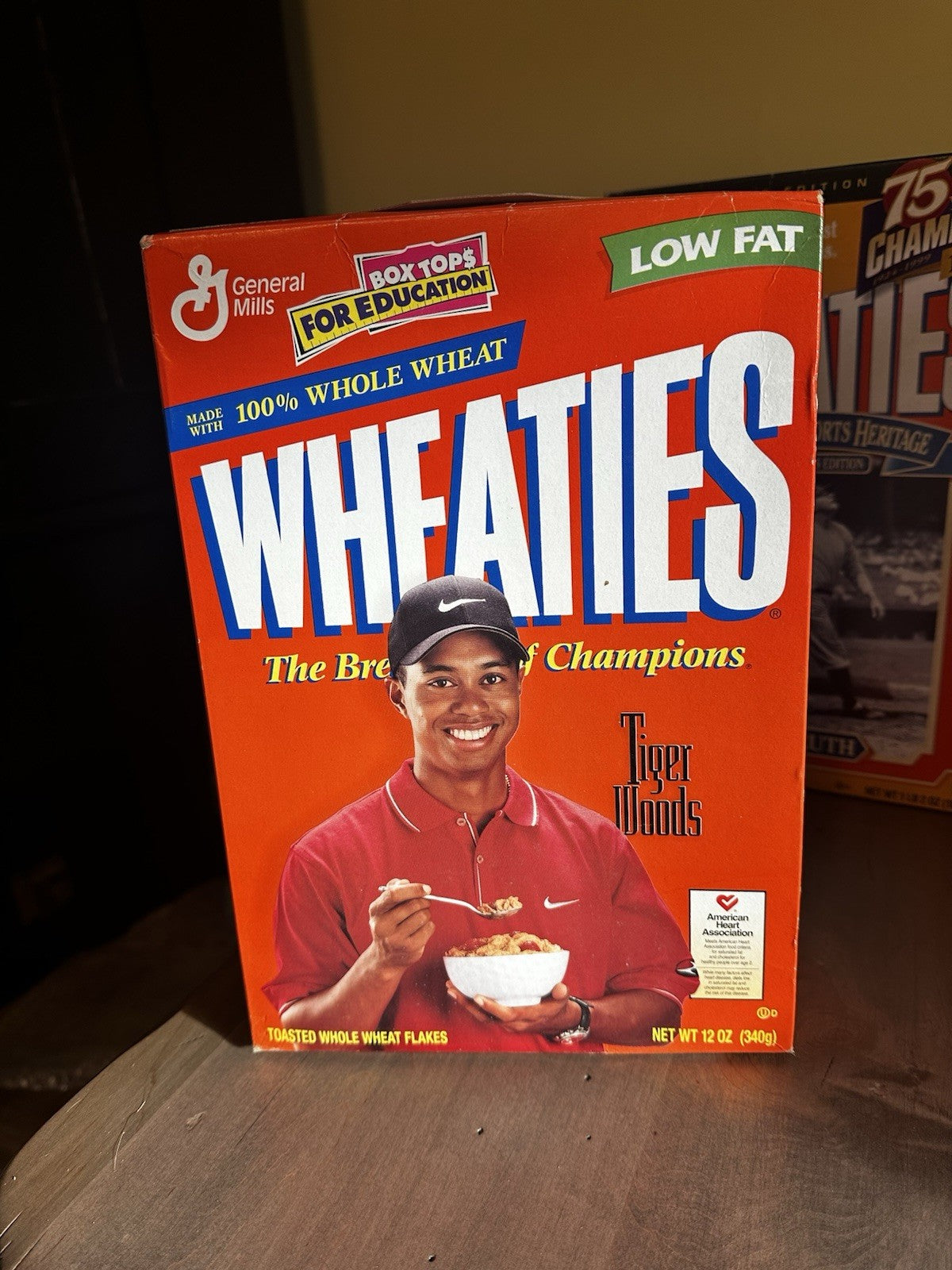 LOT (3) Vintage Wheaties Cereal Box Tiger Woods, Babe Ruth, Cal Ripken Unopened1
