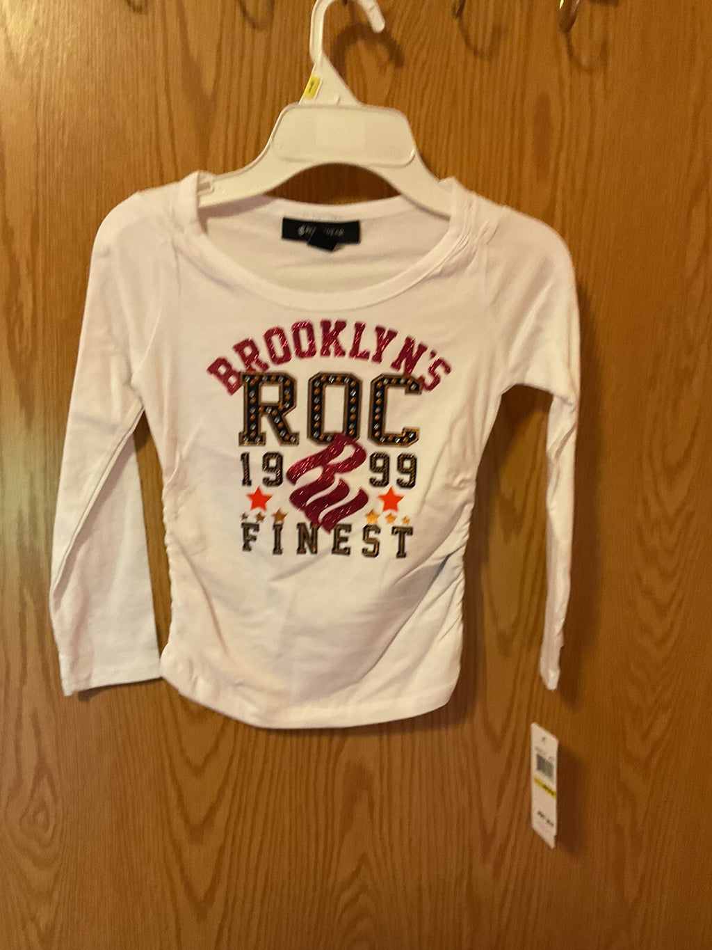 Rocawear White Shirt Brooklyn’s ROC 1999 Boys Size 5M & 6L Long Sleeve BIN 60