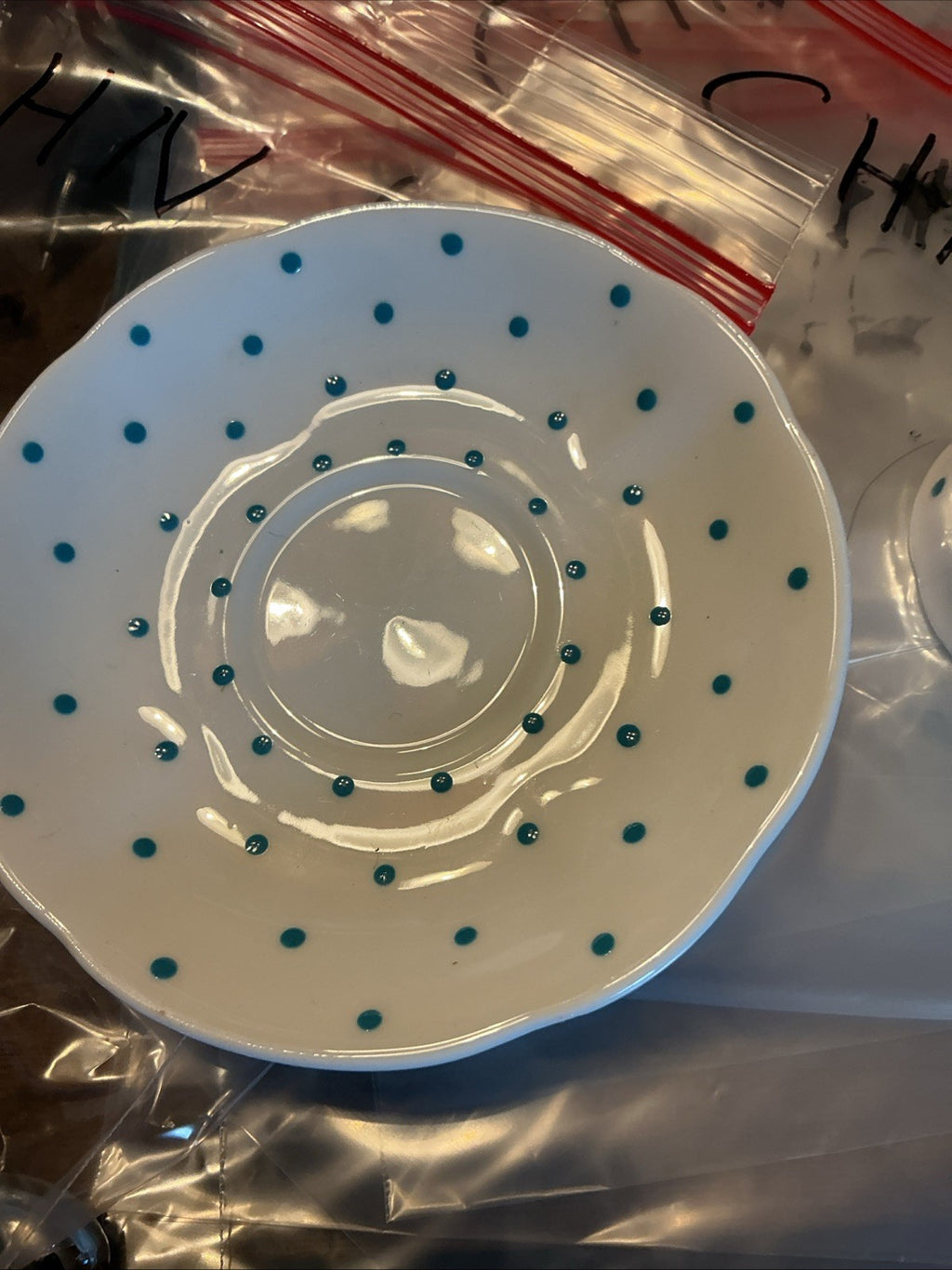 Royal Standard 795 Blue Dot Tea Cup and Saucer Set CHN 053