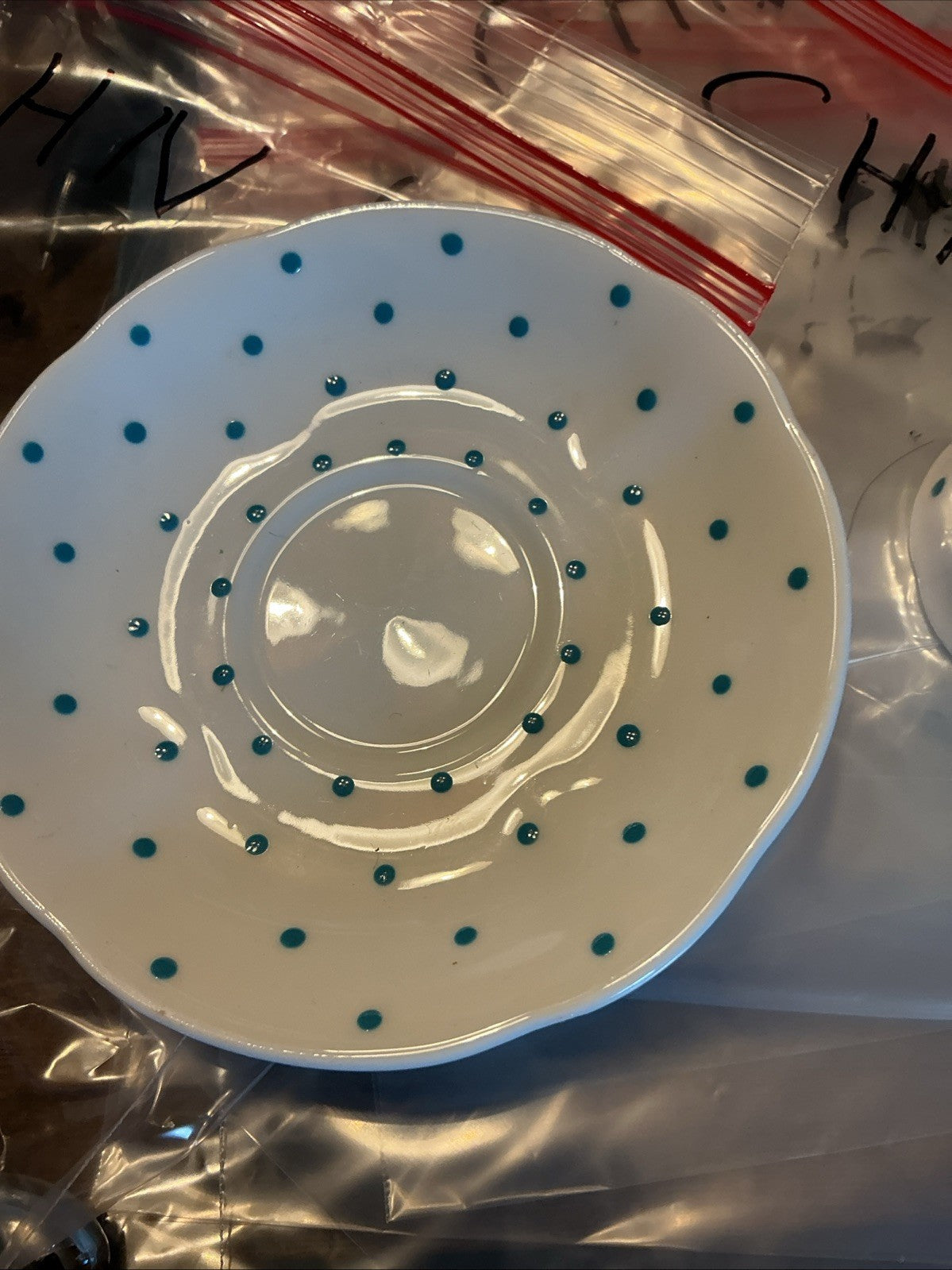 Royal Standard 795 Blue Dot Tea Cup and Saucer Set CHN 053