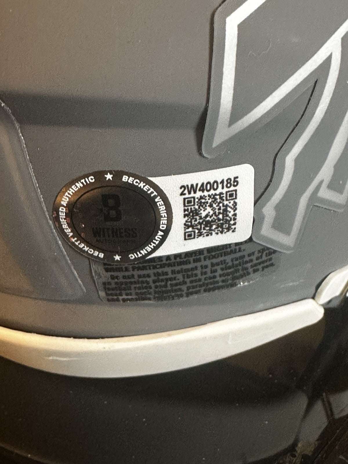 AMARI COOPER SIGNED BUFFALO BILLS SLATE  MINI HELMET BECKETT COA With UV CASE2