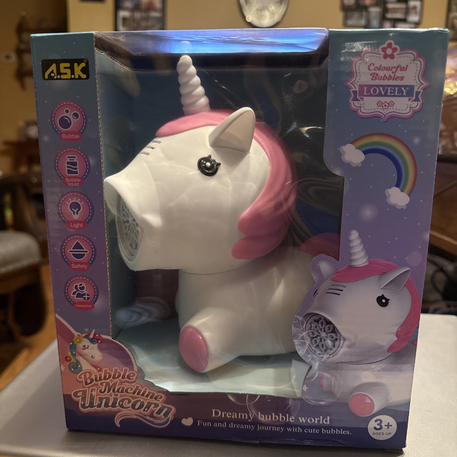 Unicorn Bubble Machine Blower Kids Toy TUB 30
