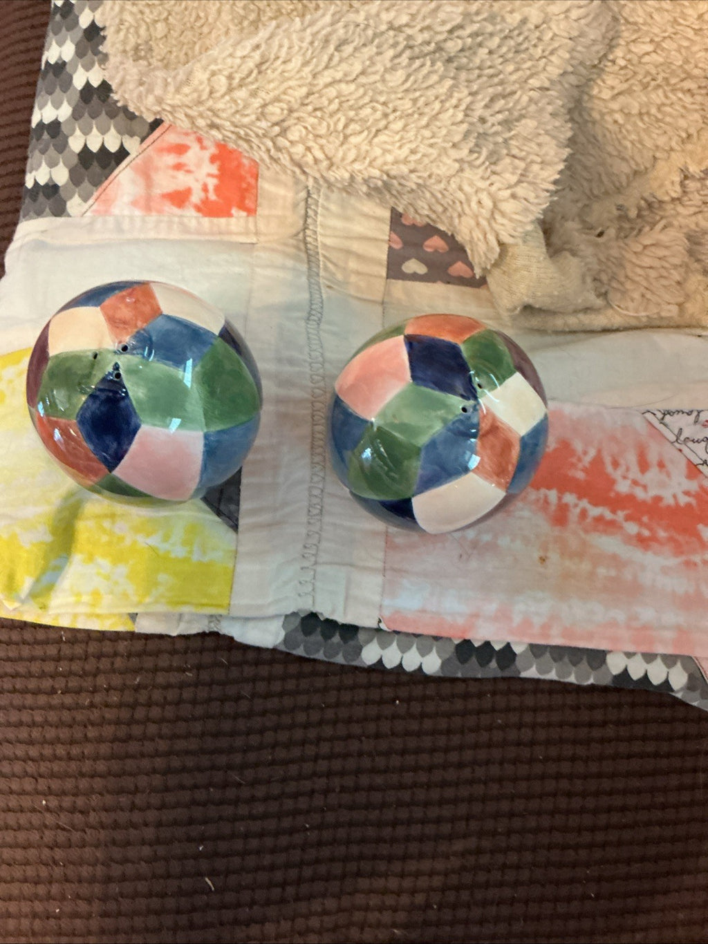 Carnival 3 Part Relish Dish And Matching Salt & Pepper Shakers CHN 28 WHT 11