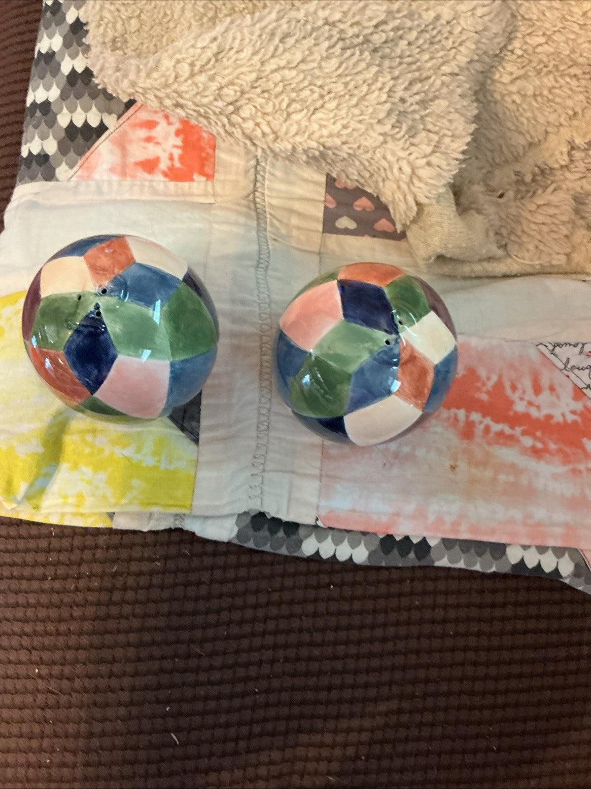 Carnival 3 Part Relish Dish And Matching Salt & Pepper Shakers CHN 28 WHT 11