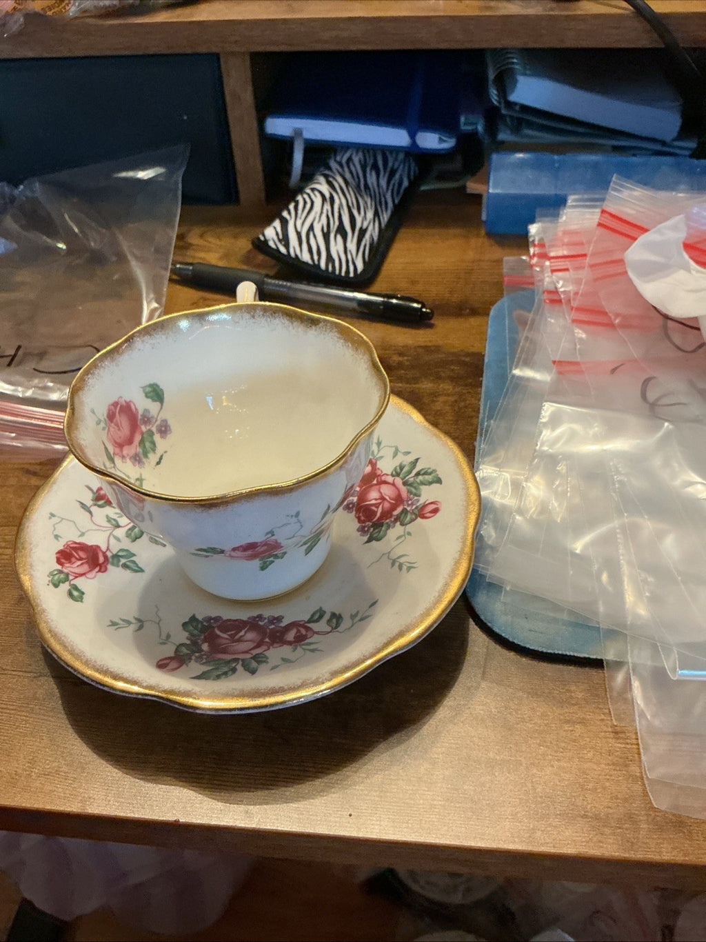 Vintage Rosina Bone China Teacup&Soucer England CHN 100