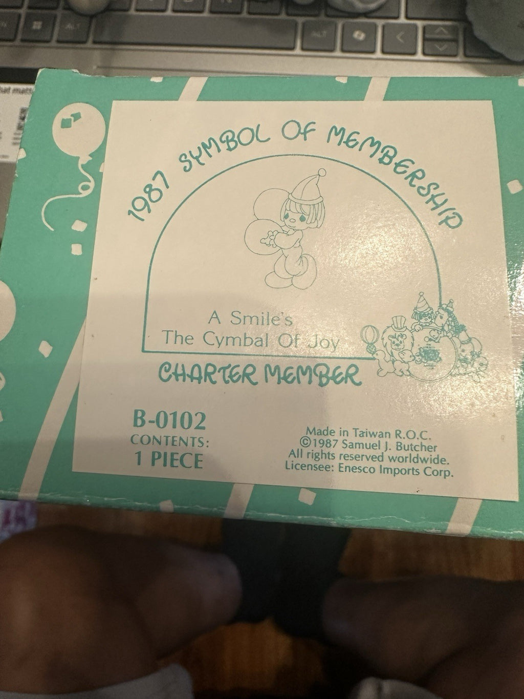 3-Enesco Precious Moments 86, 87, 89 Symbols Of membership Figurines XMAS 016