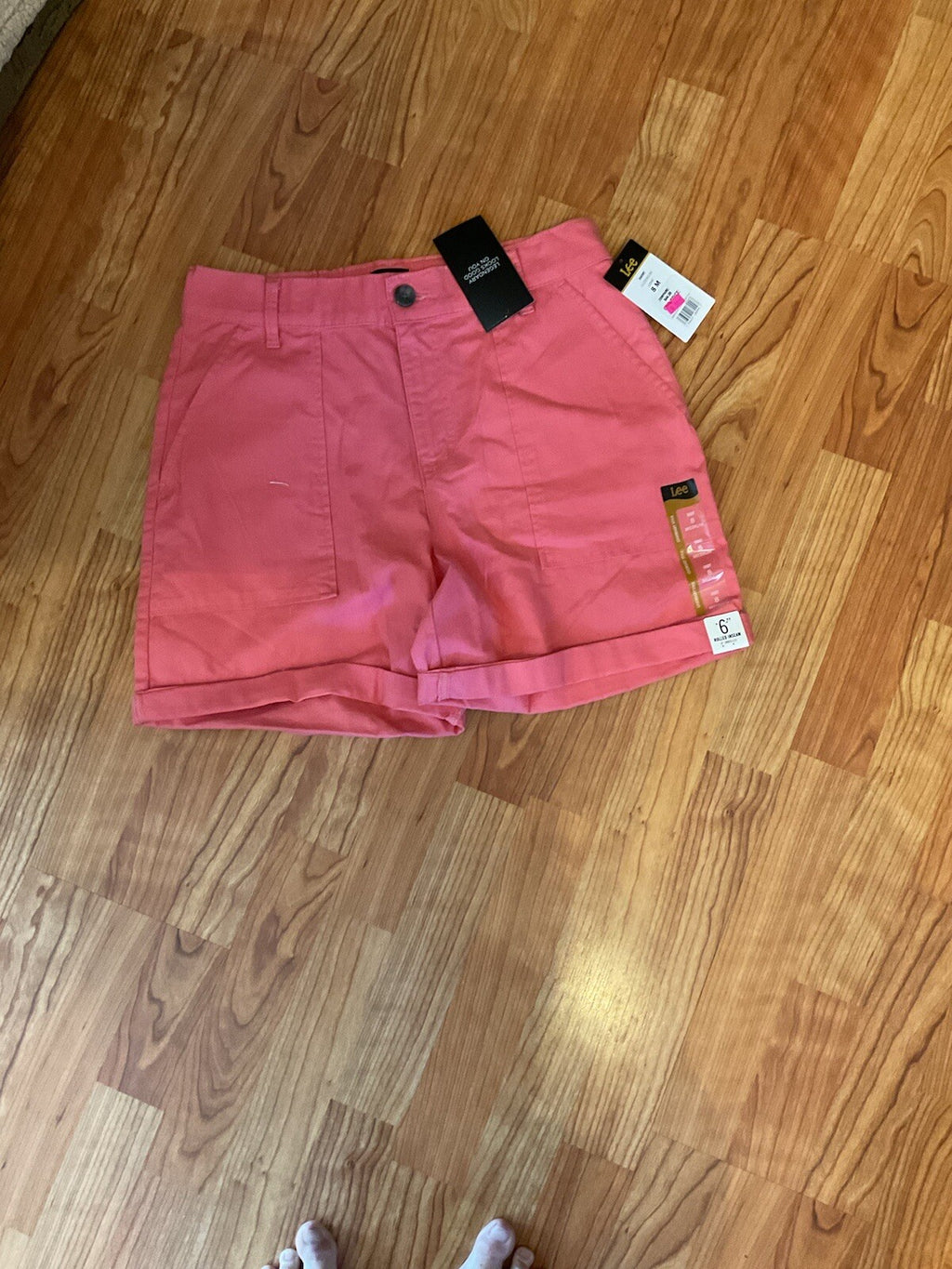 Shorts Lee Womens Size 14 Med Straight Fit Pink2