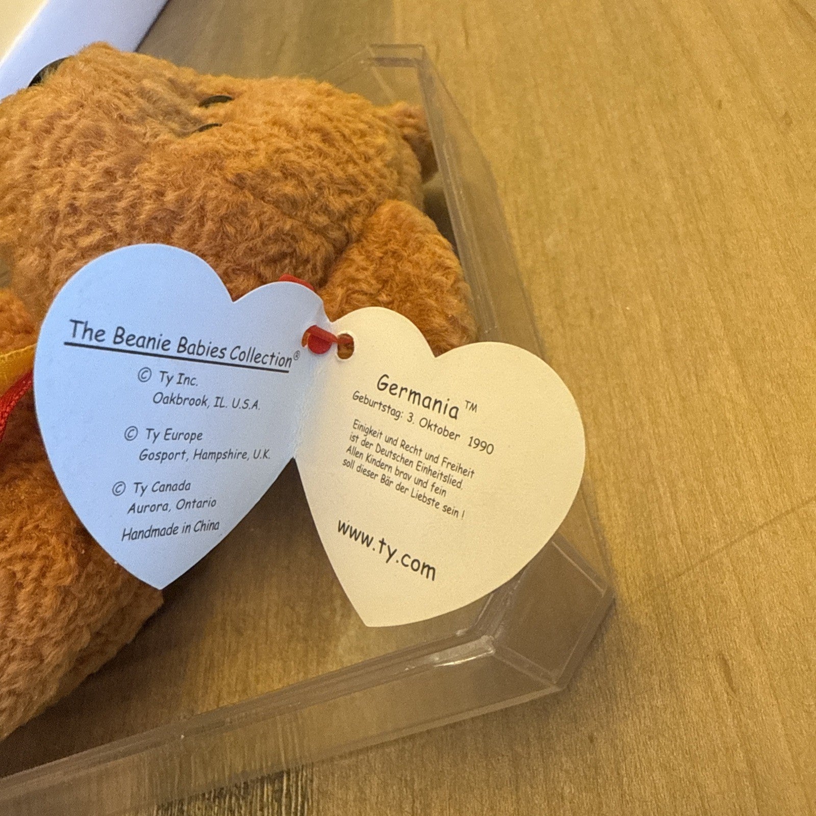 TY Beanie Baby - Germania the Bear (8.5 inch) - MWMT's Stuffed Animal Toy BIN 992