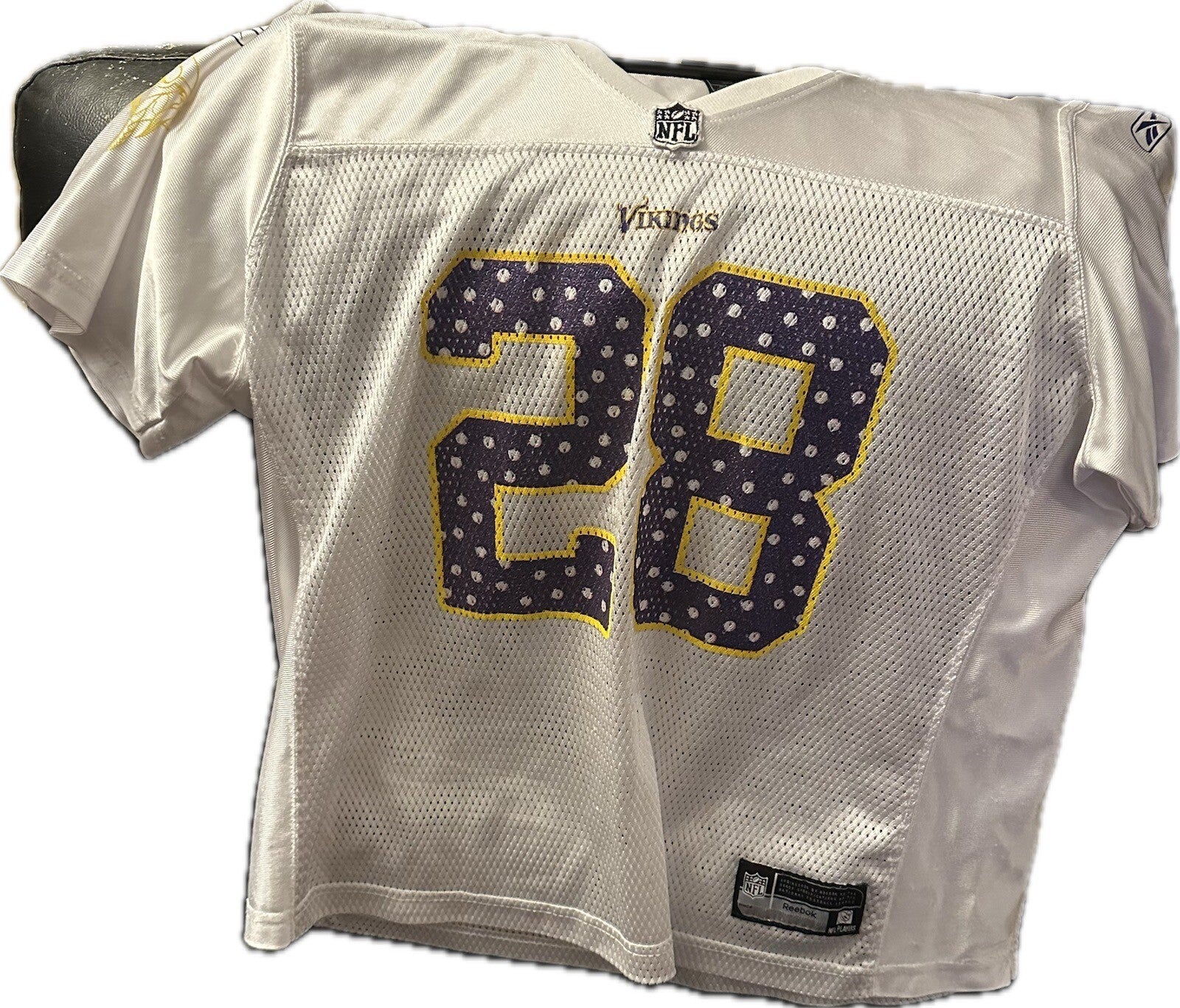 ADRIAN PETERSON Minn. Vikings Sparkle Numbers Football Jersey Women's - XL BIN 60