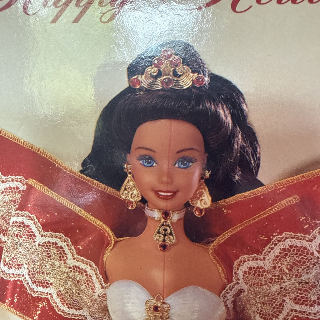 (2) Very Rare 1997, 1998 Holiday Barbie. Printing Mistakes On box! NIB. SHE2