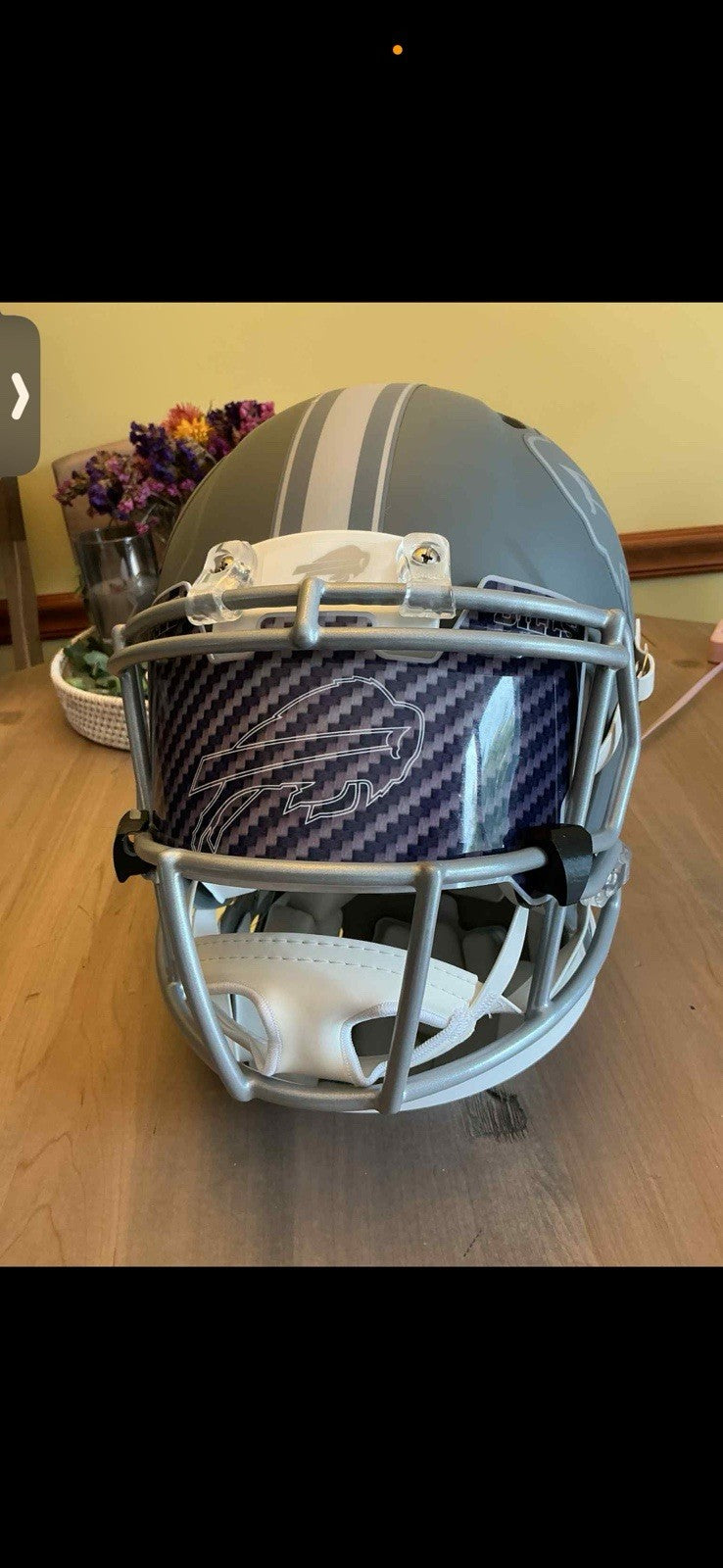 Josh Allen Signed Auto Full Size Authentic Slate Helmet w/visor!! Beckett COA1