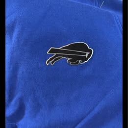 Antigua Buffalo Bills NFL Team Apparel Mens BLUE Hoodie Sweatshirt  Logo SMALL