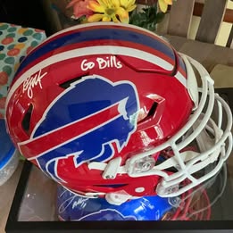 D.J. Moore Autographed Buffalo Bills Full Size Speed Flex Authentic Helmet-TSE
