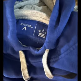 Antigua Buffalo Bills NFL Team Apparel Mens BLUE Hoodie Sweatshirt  Logo SMALL