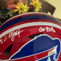 D.J. Moore Autographed Buffalo Bills Full Size Speed Flex Authentic Helmet-TSE