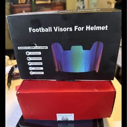 Football Visor, Universal Gold Football Visor Fits Adults, Kids, Professional