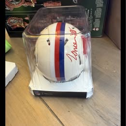 TJ Sanders Signed Buffalo Bills Retro Speed Mini Helmet - TSE