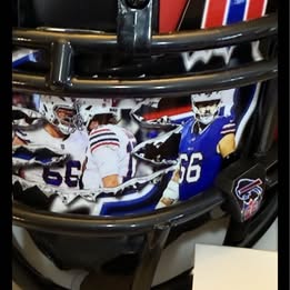 Connor McGovern Signed Buffalo Bills RAVE Mini Helmet Custom Visor And Clips-TSE