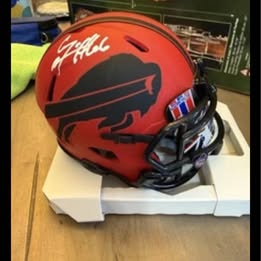 Connor McGovern Signed Buffalo Bills RAVE Mini Helmet Custom Visor And Clips-TSE