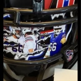 Connor McGovern Signed Buffalo Bills RAVE Mini Helmet Custom Visor And Clips-TSE