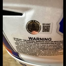 KEON COLEMAN SIGNED BUFFALO BILLS FULL SIZE  SPEED FLEX HELMET WITH VISOR - BAS