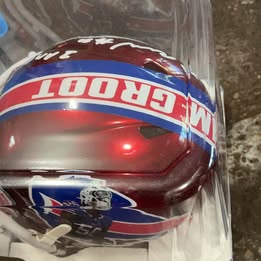 Greg Rousseau Auto Buffalo Bills Red TB Custom  Mini Helmet & Visor TSE COA