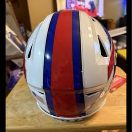 KEON COLEMAN SIGNED BUFFALO BILLS FULL SIZE  SPEED FLEX HELMET WITH VISOR - BAS