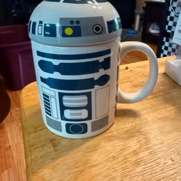 Star Wars R2- D2 Ceramic Big Coffee Mug With Lid- Collectible BIN 9
