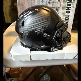 James Cook Signed Buffalo Bills “CARBON FIBER” Mini Football Helmet, VISOR - TSE
