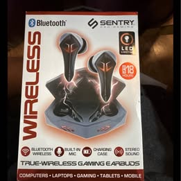 Sentry Industries BTLT1 Wireless Light-Up Bluetooth Buds & Charger Case - BLACK