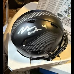 James Cook Signed Buffalo Bills “CARBON FIBER” Mini Football Helmet, VISOR - TSE