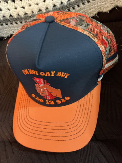 VTG CTC Joke Logo “ I’m not Gay but… $20 Is $20” Trucker Snap Back Cap Unisex Adults